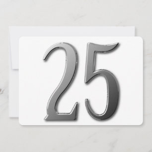 Convites 25 com informações na retaguarda