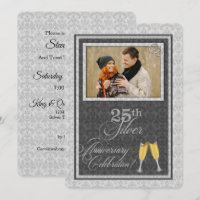 25o Aniversário de casamento de prata com foto