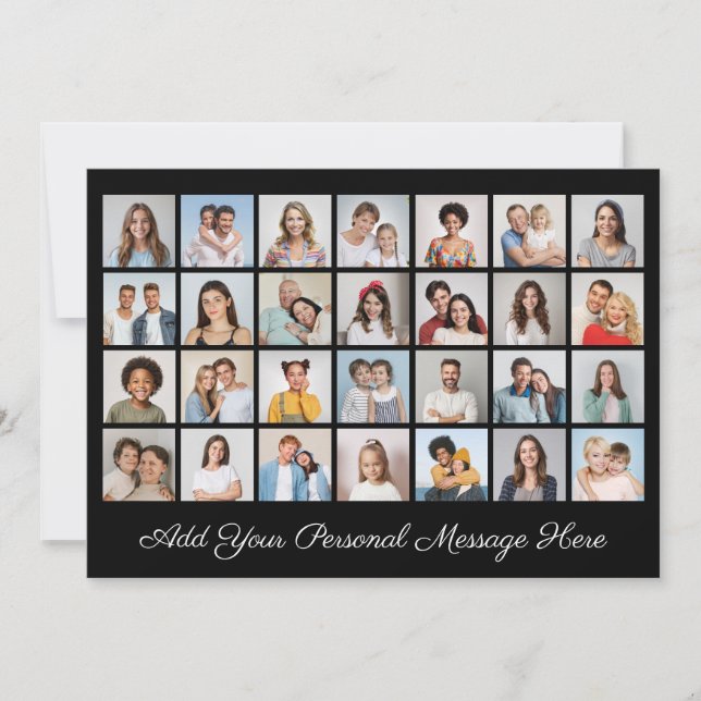 Convites 28 Colagem de Fotos Adicione seu Agradecimento Edi (Frente)