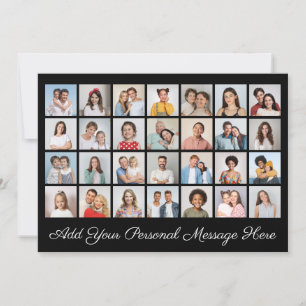 Convites 28 Colagem de Fotos Adicione Seu Próprio Agradecim