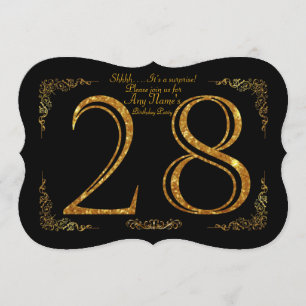 Convites 28o, Gatsby da festa de aniversário 28a, grande,