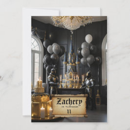 Convites *~* 2 Cavaleiros AP88 Tema Medieval do Castelo Ani