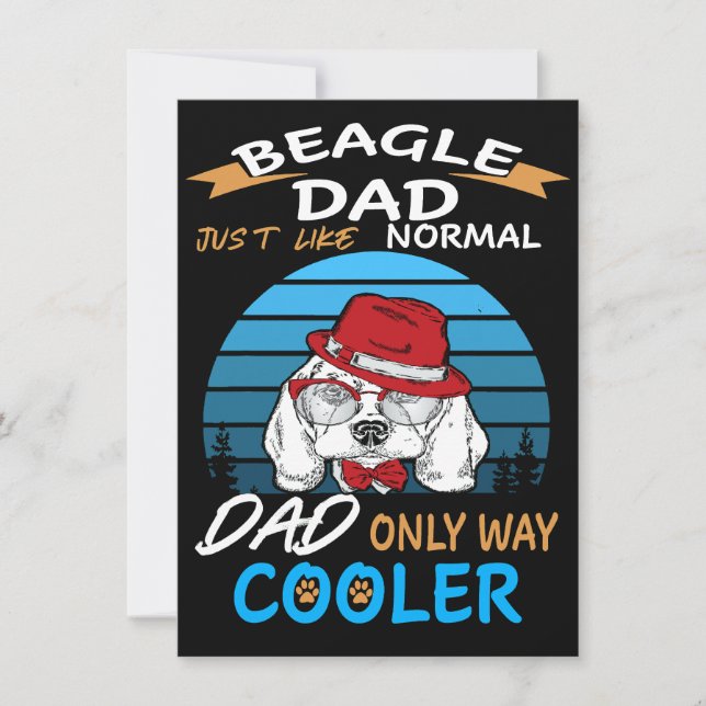 Convites 2 Dad Beagle Dad Cooler (Frente)