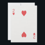 Convites 2 de Boas Reproduzindo Casamento com Jogadores de<br><div class="desc">2 de corações simbólicos do casal. Dois corações se juntando no casamento!</div>