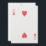 Convites 2 de Boas Reproduzindo Casamento com Jogadores de<br><div class="desc">2 de corações simbólicos do casal. Dois corações se juntando no casamento!</div>