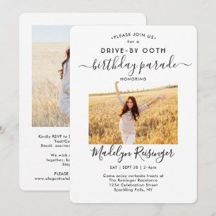 Convites 2 Festa de aniversário de Distância Social Drive