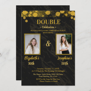 Convites 2 FOTO - 2.º aniversário do Black elegant