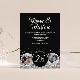 Convites 2 Foto: Aniversário do Casamento Prateado