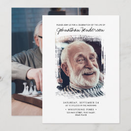 Convites 2-Foto Celebração da Vida/Funeral/Memorial