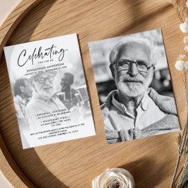 Convites 2-Foto Celebração da Vida/Funeral/Memorial