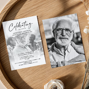 Convites 2-Foto Celebração da Vida/Funeral/Memorial