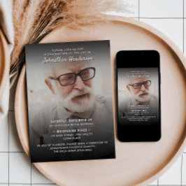 Convites 2-Foto Celebração da Vida/Funeral/Memorial