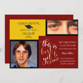 Convites 2 FOTO e ESCOLHA COR Graduação Amarela