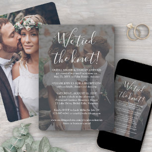 Convites 2 Foto Nós Amarramos o Nó Recepção de Casamento Br