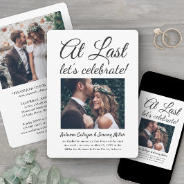 Convites 2 Fotos na recepção de casamento da última celebra