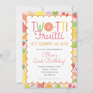 Convites 2-tti Fruitti Birthday