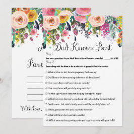 Convites 2x Jogos de Chá de fraldas de Jardim Flor 5x7