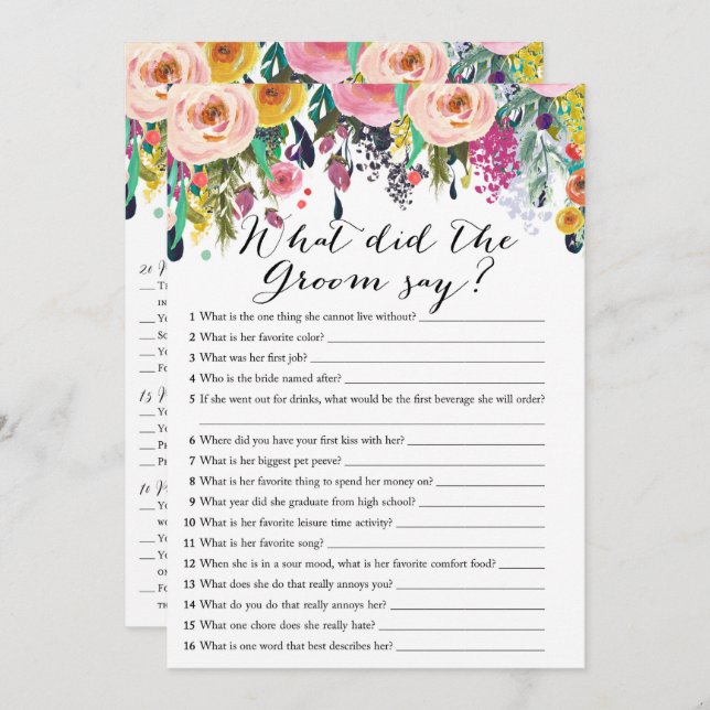 Convites 2x Jogos de Chá de panela de jardim 5x7 (Frente/Verso)