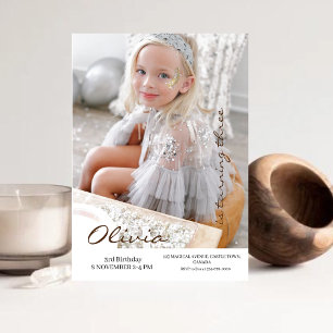 Convites 3ª Foto Minimalista Convide a Festa de aniversário