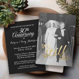 Convites 30º Aniversário de Casamento com Foto - Ainda Faze