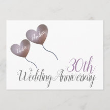 30º aniversário de casamento Pérola balão coração