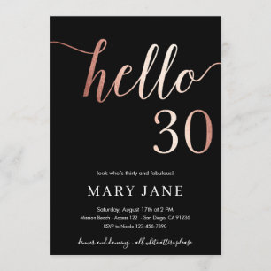 Convites 30º aniversário de convite, aniversário de 30 anos