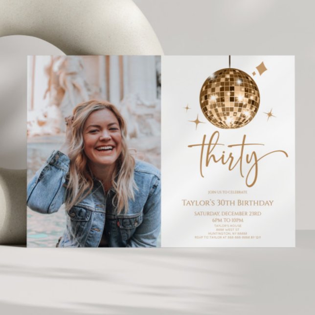 Convites 300 pessoas Douradas no Disco Ball Photo Party (Criador carregado)