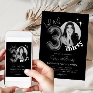 Convites 30 30 Homens Negros de aniversário Foto: