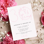 Convites 30, brilhante aniversário de 30 anos rosa moderno<br><div class="desc">Celebrar o fabuloso marco de virar 30 com o nosso Convite de aniversário chic e trendy 30, flerta e florescente rosa! Com o slogan "trinta, flerta e florescente", este convite dá o tom para uma celebração divertida e excitante. Com tons rochosos de rosa, esta carta combina sem esforço classe e...</div>