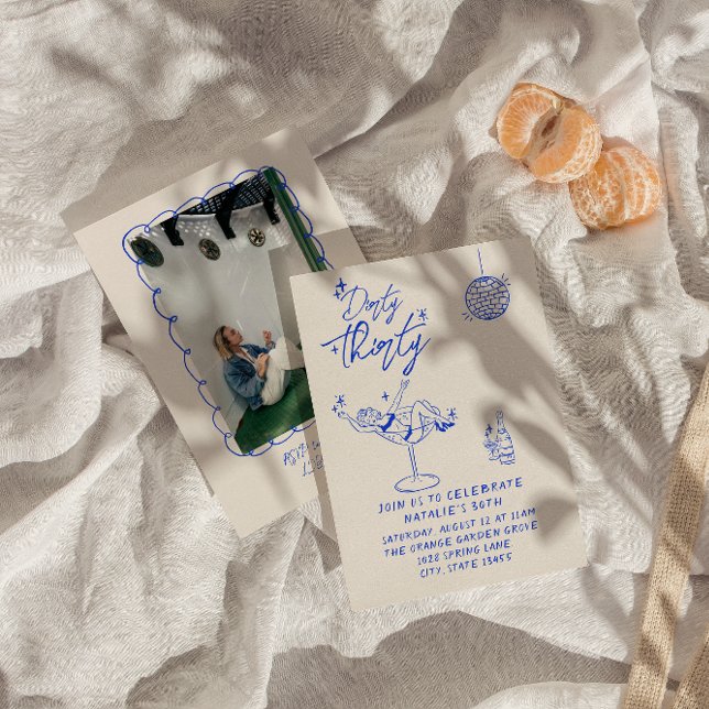 Convites 30 Coastal Doddle Sujty Trinta Fotografias Anivers (Criador carregado)