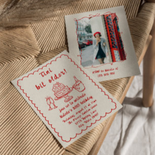 Convites 30 Doddle Champagne Cake Festa de aniversário