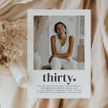 Convites 30 Foto Quadrada do Coração - Aniversário<br><div class="desc">Faça seu aniversário de 30 anos inesquecível com este convite na moda e moderno! Apresentando um espaço dedicado para sua própria foto e a palavra "trinta" realçada com um doce pequeno coração, esta design dá o tom perfeito para sua celebração. Totalmente personalizável e fácil de editar, este convite permite adicionar...</div>