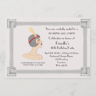 Convites 30 ou qualquer outra, Festa de aniversário, Gatsby