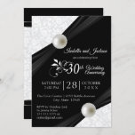 Convites 30 Pearl Anniversário Design - Preto e Branco<br><div class="desc">🥇 UM DESIGN DE ARTE DE DIREITOS AUTORAIS ORIGINAL, DE Donna Siegrist, DISPONÍVEL SOMENTE NO ZAZZLE! Modelos de convites para eventos e festas de aniversário prontos para você personalizar. Um design moderno pronto para personalizar para qualquer tipo de partido ou evento, simplesmente mudando o texto. ✔ NOTA: SOMENTE MUDE AS...</div>