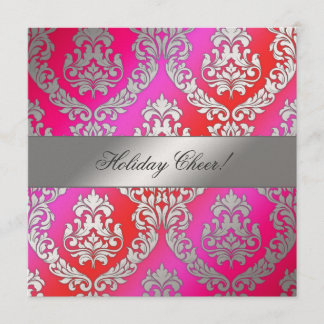 Convites 311 Alonnah Damask Cherry Cake Metálico Dourado