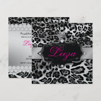 Convites 311-Barroco Princesa Leopard Metálico