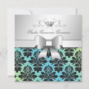 Convites 311-Blackberry Arco Turquoise Limão Sweet 16