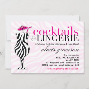 Convites 311 Cocktails e Lingerie Zebra