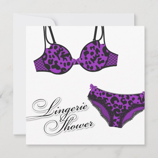 Convites 311 Conjunto de Lingeries-Leopardo Roxo (Frente)
