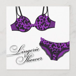 Convites 311 Conjunto de Lingeries-Leopardo Roxo