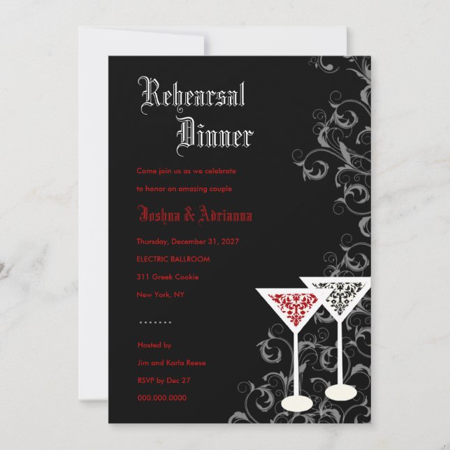 Convites 311-Damask Glass Invitation (Frente)
