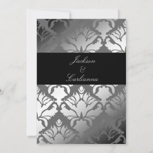 Convites 311-Damask Shimmer Cinza Storm Convida