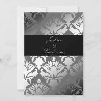 Convites 311-Damask Shimmer Cinza Storm Convida