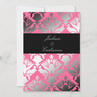 Convites 311-Damask Shimmer Hibiscus Invite