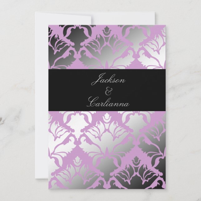 Convites 311-Damask Shimmer Lilac Convida (Frente)