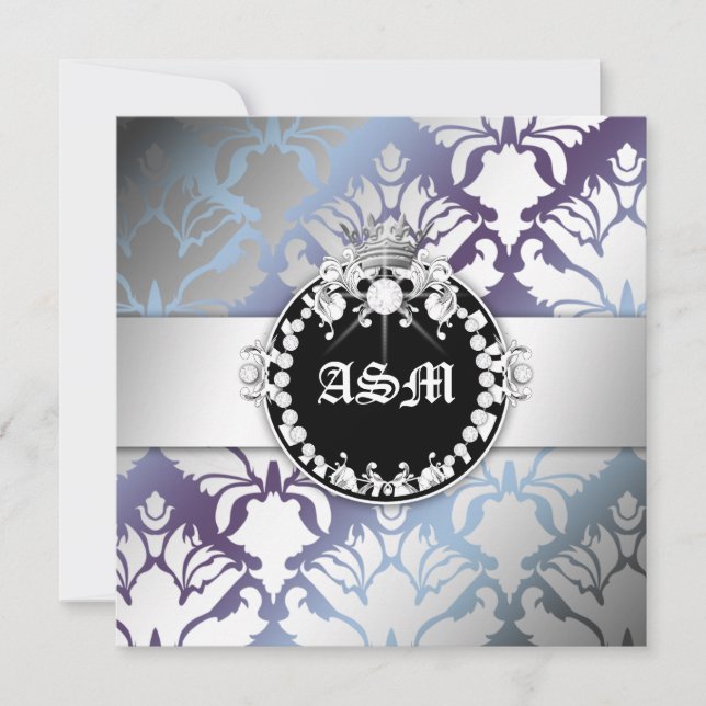 Convites 311-Damask Shimmer, Rainha Doce, 16-Hydrangea (Frente)