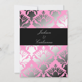 Convites 311-Damask Shimmer Rosa Conite