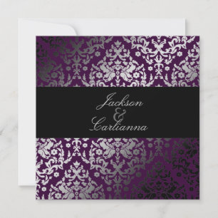 Convites 311-Dazzling Damask Blackberry