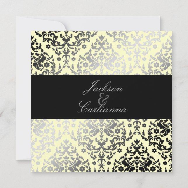 Convites 311-Dazzling Damask Buttercreme (Frente)