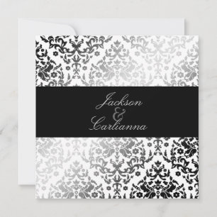 Convites 311-Dazzling Damask Polar Bear